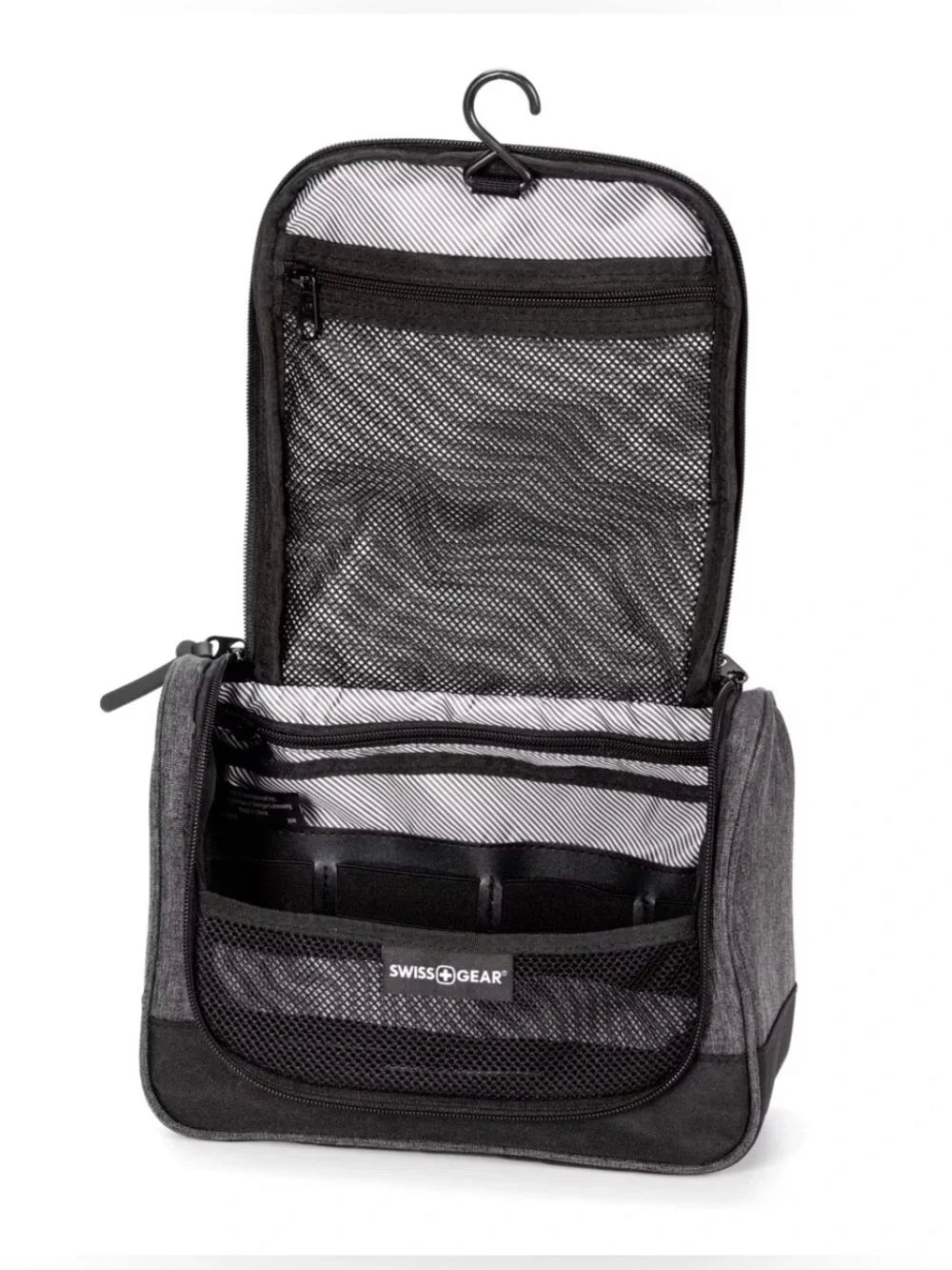 SwissGear Dark Gray and Black Compact Travel Kit with Tags